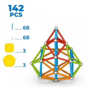 Set de constructie Geomag 386, Supercolor 142 piese - Img 3