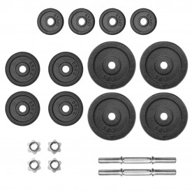 Set de gantere de 18 piese, 40 kg fontă - Img 3