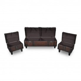Set depozitare pliabil, Maro - Img 4