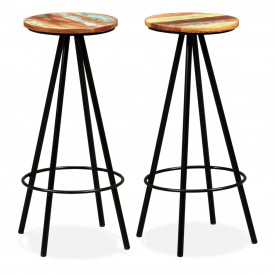 Set mobilier de bar, 3 piese, lemn masiv reciclat - Img 4