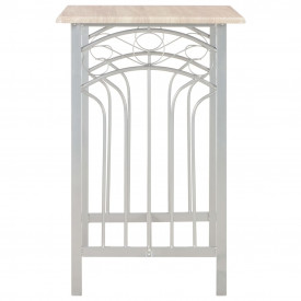 Set mobilier de bar, 3 piese, lemn și oțel - Img 4
