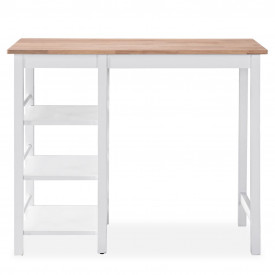 Set mobilier de bar, 3 piese, MDF, alb - Img 4