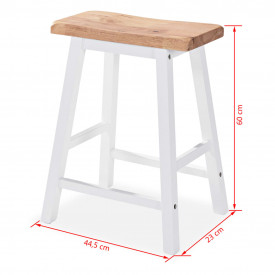 Set mobilier de bar, 3 piese, MDF, alb - Img 9