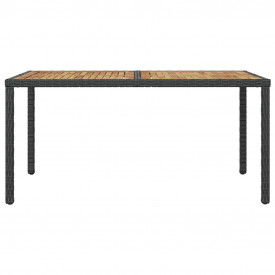 Set mobilier de exterior, 13 piese, poliratan, blat lemn acacia - Img 7