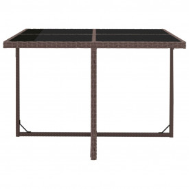 Set mobilier de exterior 25 piese, poliratan, maro - Img 6