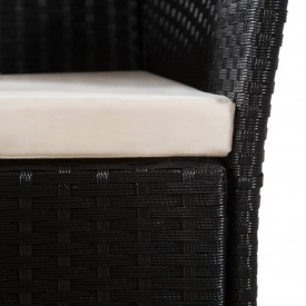 Set mobilier de exterior 7 piese poliratan și lemn masiv acacia - Img 6