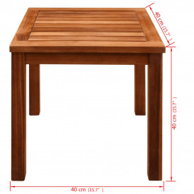 Set mobilier de exterior, 9 piese, lemn de acacia, textilenă - Img 12