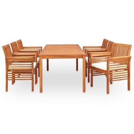 Set mobilier de exterior cu perne 7 piese lemn masiv de acacia - Img 3