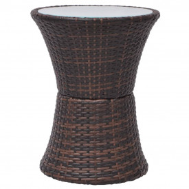 Set mobilier de grădină, 5 piese, poliratan, maro - Img 6