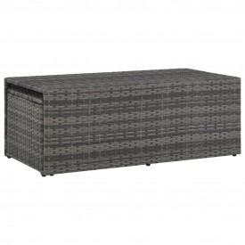 Set mobilier de grădină cu perne, 6 piese, gri, poliratan - Img 10