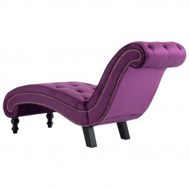 Șezlong, violet, catifea - Img 4