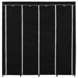 Șifonier cu 4 compartimente, negru, 175 x 45 x 170 cm - Img 4