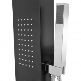 Sistem panel de duș din aluminiu, negru mat - Img 7