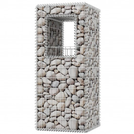 Stâlpi coș gabion/jardiniere din oțel, 2 buc., 50 x 50 x 120 cm - Img 4