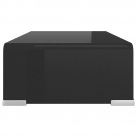 Stativ TV/Suport monitor, sticlă, 40 x 25 x 11 cm, negru - Img 4