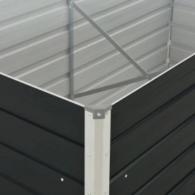 Strat înălțat de grădină antracit 160x80x77 cm oțel galvanizat - Img 5
