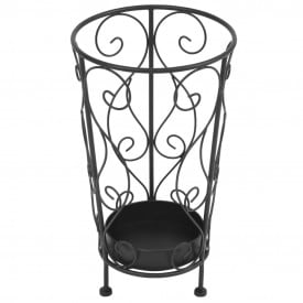 Suport pentru umbrelă, stil vintage, metal, 26x46 cm, negru - Img 2