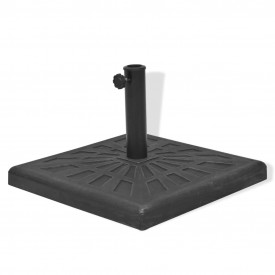 Suport umbrelă de soare, rășină, pătrat, negru, 12 kg - Img 3