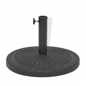 Suport umbrelă de soare, rășină, rotund, negru, 14 kg - Img 3