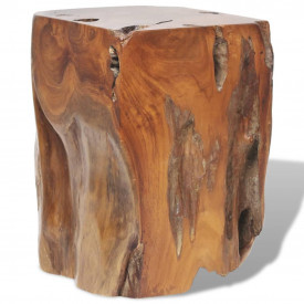 Taburet din lemn de tec solid 30 x 30 x 40 cm
