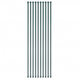 Țăruși grădină, 10 buc, 1,5 m, metal, verde