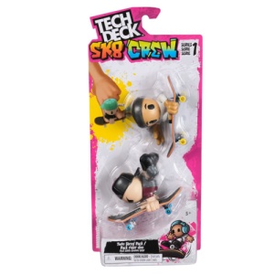 Tech Deck, SK8 Crew, set 2 mini placi de skateboard cu 2 figurine, model 4, SPM6071061-20148777