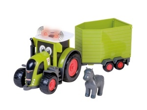 Tractor Claas 870 Axion cu remorca pentru animale 34544