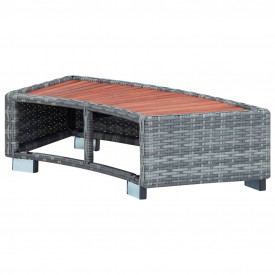 Treaptă pentru spa, gri, 92 x 45 x 25 cm, poliratan - Img 4