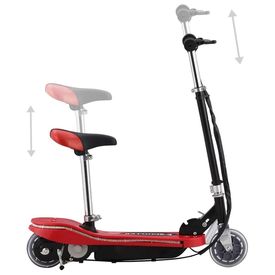 Trotinetă electrică cu șa și LED-uri, roșu, 120 W - Img 2