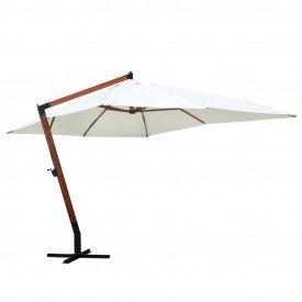 Umbrelă de soare 300 x 400 cm, Alb