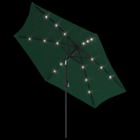 Umbrelă de soare cu LED 3 m, Verde - Img 5