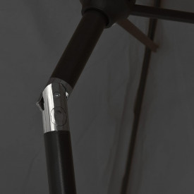 Umbrelă de soare de exterior, stâlp din metal, 300 cm, antracit - Img 6