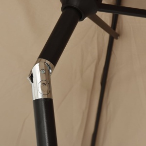 Umbrelă de soare de exterior, stâlp metalic, 300 cm, gri taupe - Img 6