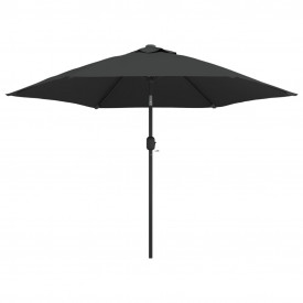 Umbrelă de soare exterior cu LED &amp; stâlp de oțel antracit 300cm - Img 2