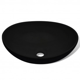 vidaXL Chiuvetă ceramică, 40 x 33 cm, negru - Img 3