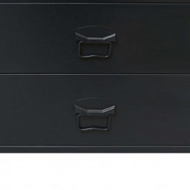 vidaXL Comodă sertare, metal, stil industrial, 78x40x93 cm, negru - Img 7