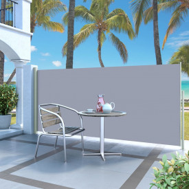 vidaXL Copertină laterală retractabilă, gri, 140 x 300 cm