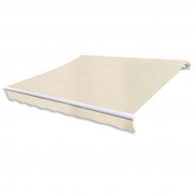vidaXL Copertină reglabilă acționată manual, 300 cm, crem - Img 1