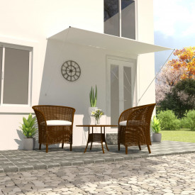 vidaXL Copertină retractabilă, crem, 250 x 150 cm