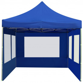 vidaXL Cort de petrecere pliabil cu pereți, albastru, 6x3 m, aluminiu - Img 7