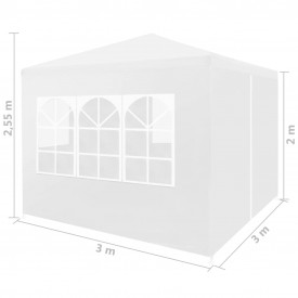 vidaXL Cort pentru petrecere, 3 x 3 m, alb - Img 7