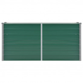 vidaXL Jardinieră de grădină, oțel galvanizat, 160 x 40 x 77 cm, verde - Img 3