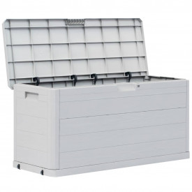 vidaXL Ladă de depozitare pentru grădină, 280 L, gri deschis - Img 2