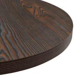 vidaXL Masă bistro, MDF și oțel, rotundă, 60x75 cm, Cenușiu închis - Img 5