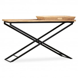 vidaXL Masă consolă Lemn masiv de mango 130x40x80 cm - Img 4