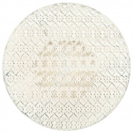 vidaXL Masă de bistro stil vintage, metal, rotund, 40 x 70 cm, alb - Img 2