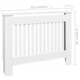 vidaXL Mască de calorifer, 2 buc., alb, 112 cm, MDF - Img 4