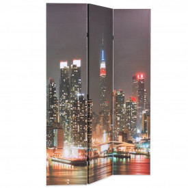 vidaXL Paravan cameră pliabil, 120x180 cm, New York pe timp de noapte - Img 2