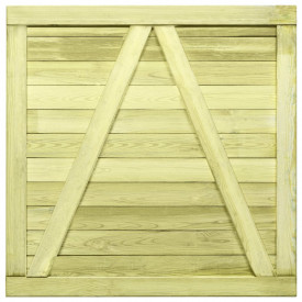 vidaXL Poartă de grădină, 100 x 100 cm, lemn de pin tratat, FSC - Img 5