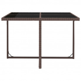 vidaXL Set mobilier de exterior, 13 piese, poliratan, maro - Img 6